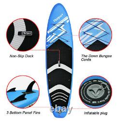 10.6' Gonflable Stand Up Paddle Board Surfing Surfboard Blue Sup Board