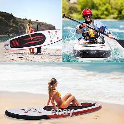 10'6' Stand Up Paddle Board Gonflable Sup Surfing Board Kayak Pack Complet