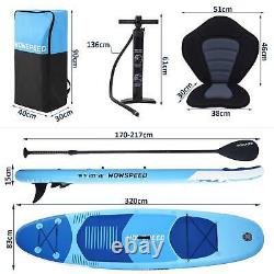 10' Ingonflable Stand Up Paddle Board Sup Surfboard Avec Kit Complet 6'' D'épaisseur