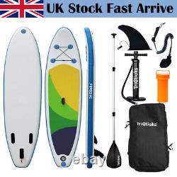 10ft 3fins Gonflable Sup Paddle Board Stand Up Paddleboard Kayak 6 Épaisseur