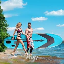 10ft Gonflable Stand Up Paddle Board Durable Sup Accessoires Set De Sac De Transport Blue