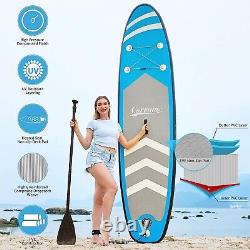 10ft Gonflable Stand Up Paddle Board Sup Surfboard Ajustable Non-slip Deck Nouveau