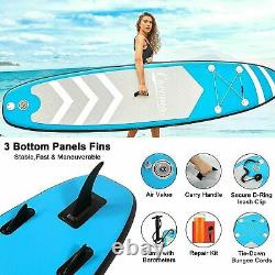 10ft Gonflable Stand Up Paddle Sup Board Surf Surf Board Paddleboard Blue