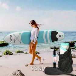 10ft Gonflable Stand Up Paddle Sup Board Surf Surf Board Paddleboard Pump Uk