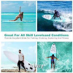 10ft Gonflable Stand Up Paddle Sup Board Surfing Surf Board Paddleboard 3 Fins