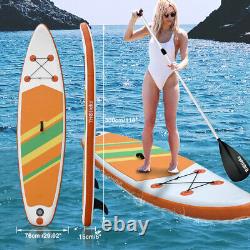 10ft Gonflable Sup Stand Up Paddle Board Surf Surf Board Paddleboard 3 Fins