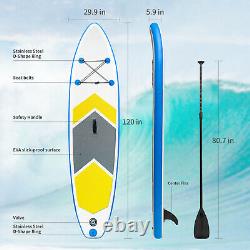 10ft Paddle Board Gonflable Sup Sports Surf Stand Up Racing Eau Avec Pompe À Bagages