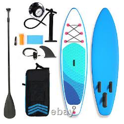 10ft Paddle Board Gonflable Sup Surf Stand Up Surfboard Isup Surfing Fish Blue