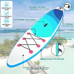 10ft Paddle Board Gonflable Sup Surf Stand Up Surfboard Isup Surfing Fish Blue