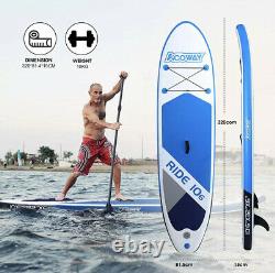 10ft Paddle Board Stand Up Sup Gonflable Pump Paddleboard Kayak Adulte Débutant