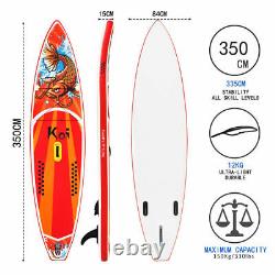 11' Gonflable Stand Up Paddle Board Ajustable Fin Paddle Avec Kit Complet