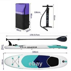 11' Gonflable Stand Up Paddle Board Sup Surfboard Avec Kit Complet 6'' Épaisseur