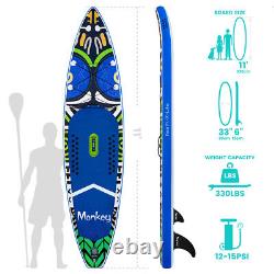 11'paddle Gonflable Stand Up Sup Avec Paddle Réglable, Avec Kit Complet