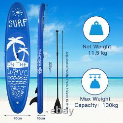 11ft 335cm Gonflable Sup Stand Up Paddle Board Sports Surf Water Racing Pump