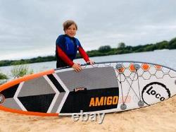 2021 Loco 8' X 26'' Enfants Amigo Air Gonflable Stand Up Paddle Board Package