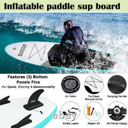 3 Fins Gonflable Sup Paddle Board 10ft Stand Up Paddleboard Kayak 6 Thick Uk
