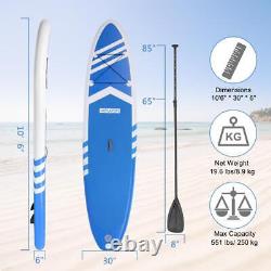 Adulte 10.6ft Stand Up Paddle Board Surfboard Gonflable Sup Paddleboard Blue