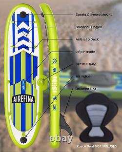 Airefina Sup Paddle Board Avec Monture De Caméra3358116cm, Stand Gonflable Vers Le Haut Avec