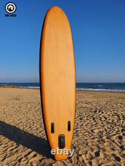 Ancien modèle : Planche de paddle gonflable en bois 'Surf Shack' de 10'6 avec ensemble complet.