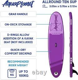 Aquaplanet Gonflable Stand Up Paddle Kit Tout Rond 10 Pieds Pour