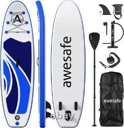 Awesafe Gonflable Stand Up Paddle Board Avec Accessoires Sup/isup Premium (blue)