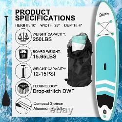 Caroma 10ft Gonflable Stand Up Paddle Sup Board Surfing Surf Board Paddleboard