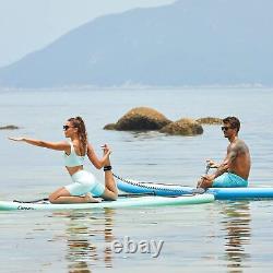 Caroma Gonflable Paddle Board Stand Up Sup Surfboard Avec Sac De Transport Pompe 10 Ft
