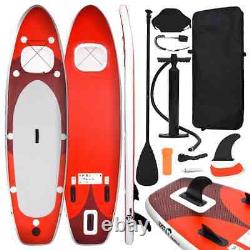 Ensemble de planche à pagaie gonflable rouge SUP vidaXL