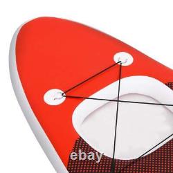 Ensemble de planche à pagaie gonflable rouge SUP vidaXL