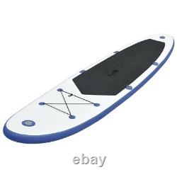 Ensemble de planche de surf à pagaie gonflable SUP bleue et blanche