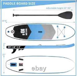 Forfait Premium de Stand up Paddle Board SUP 10 pieds de long, 32 pouces de large et 6 pouces d'épaisseur gonflable.