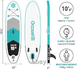 Goosehill 10'6 Gonflable Stand Up Paddle Board In Sailor Green -bnib