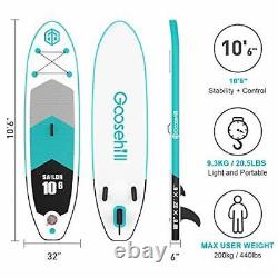 Goosehill Gonflable Stand Up Paddle Board, Paquet Premium Sup, 10' Long 32
