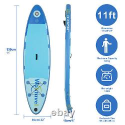Max 11' Stand Up Paddle Board Gonflable Sup Package Tout-inclusif Kayak Top Set