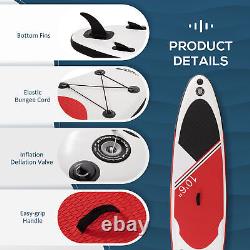 Outsunny 10ft Gonflable Stand Up Board Non-slip Deck Board Avec Paddle Carry Bag