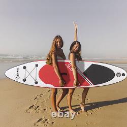 Outsunny 10ft Gonflable Stand Up Board Non-slip Deck Board Avec Paddle Carry Bag