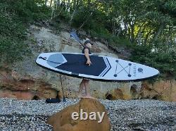 Panneau De Paddle Gonflable Stand Up Paddleboard 106 Ft Surfboard Non-slip Noir