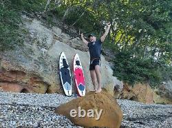 Panneau De Paddle Gonflable Stand Up Paddleboard 106 Ft Surfboard Non-slip Noir
