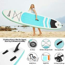 Panneau De Surf Gonflable Stand Up Paddle Board 10ft X 4'' D'épaisseur Sup Avec Kit Complet