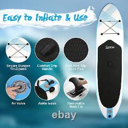 Panneau Gonflable De Paddle 10.6' Sup Stand Up Surfboard Avec Accessoires De Kit Complet