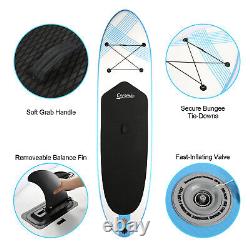 Panneau Gonflable De Paddle 10.6' Sup Stand Up Surfboard Avec Accessoires De Kit Complet