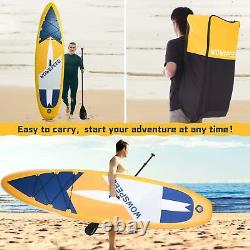 Panneau Gonflable Stand Up Paddle Board 10.5ft33in6in Surfboard Non-slip Deck Jaune