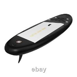 Panneau Gonflable Sup Stand Up Paddle Board Black Sup Board + Paddle 3 Fins 130kg