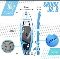 Paquet Junior Bluefin Cruise 8' SUP pour Enfants: Planche à Rame Gonflable Debout