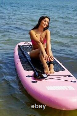 Planche à Pagaie Gonflable Pink 10'6' Stand up Paddle Board - Ensemble Complet pour Surfer sur la Plage