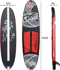 Planche à pagaie gonflable A&BBOARD Stand Up Paddle Board 10'6''x32''x6'' Planche de SUP Pagayer
