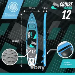 Planche à pagaie gonflable Bluefin SUP Cruise 12' en position debout - bleu, prix de détail recommandé de 699 £.