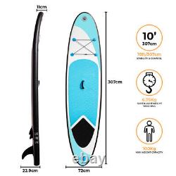 Planche à pagaie gonflable Stand Up de 10 pieds pour sports nautiques, surf, sac, pompe, rame