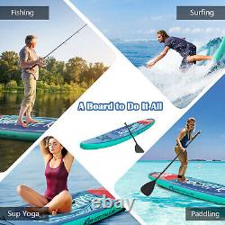Planche à pagaie gonflable de 10,5 pieds Stand Up Paddle Board SUP Planche de surf réglable pont antidérapant