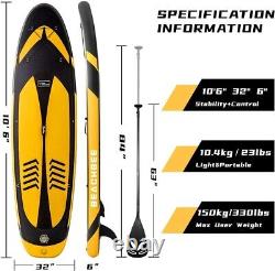 Planche de paddle gonflable 10'6×32×6 avec package SUP et pont antidérapant